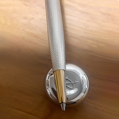 Шариковая ручка Parker Insignia K56 Grain D`Orge, 2000г., посеребр., хорошее сост, арт. K-5